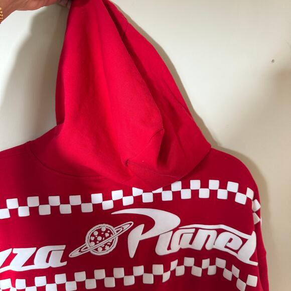 Disney Parks Toy Story PIZZA Planet Spirit Jersey Full Zip Hoodie Adults SZ M - Picture 7 of 9